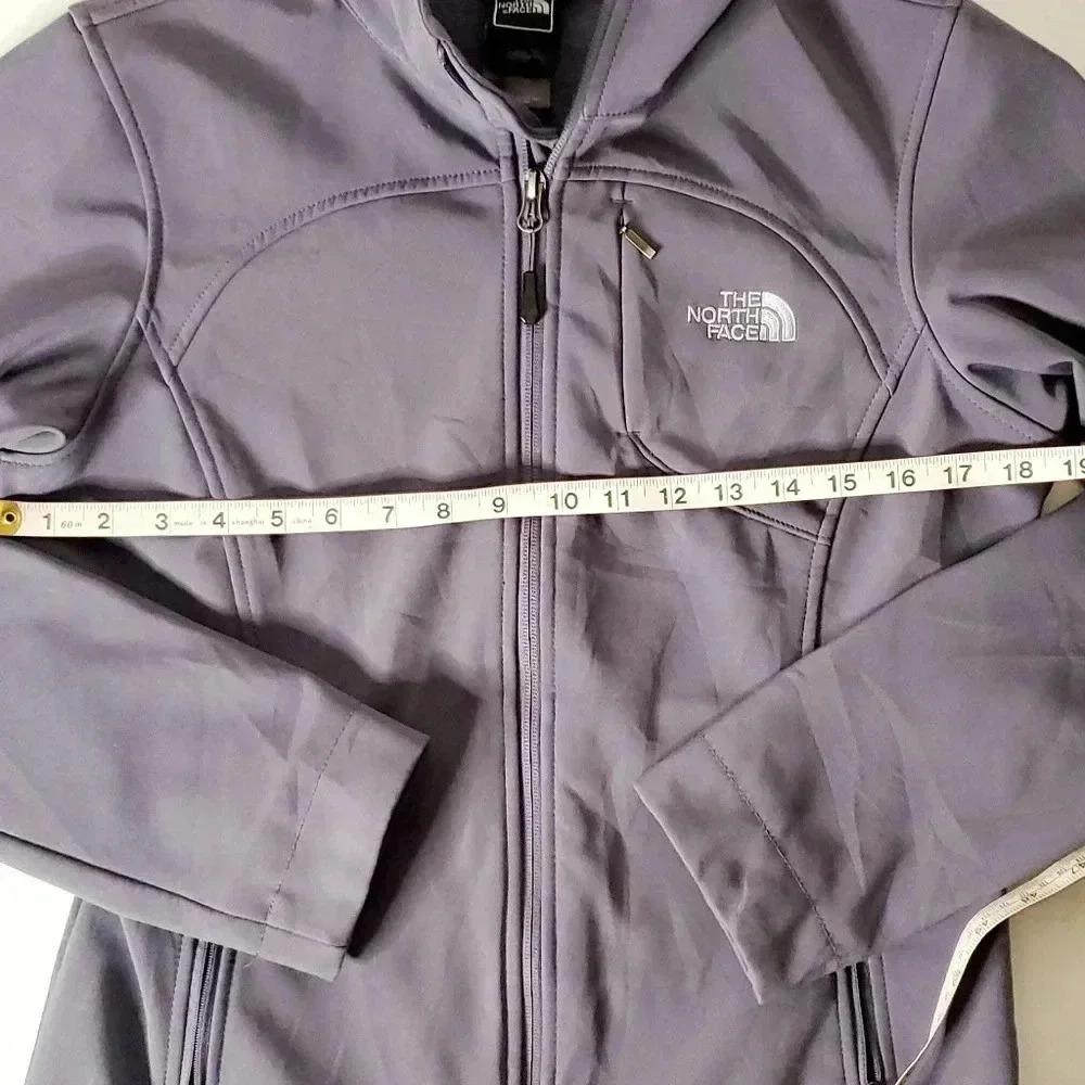 The North face Metalic Gray Jacket Sz S Women's Full Zip Fleece Lining - Picture 5 of 9